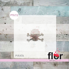 Stencil Calavera Piratas PTA72