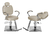Kit Salão de Beleza Topázio 1 Cadeira Fixa + 1 Reclinável Base Quadrada - Gil Cadeiras 