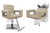 Kit Salão de Beleza 1 Cadeira Reclinável Quadrada + 1 Lavatório Moderna Inox - Gil Cadeiras 