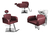 Kit Salão de Beleza 1 Cadeira Fixa + 1 Reclinável Quadrada + 1 Lavatório Base Inox Destak - Gil Cadeiras 