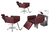 Kit Salão de Beleza 2 Cadeiras Reclináveis Estrela + 1 Lavatório C/Apoio Base Inox Evidence Liso - comprar online