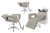 Kit Salão de Beleza 2 Cadeiras Reclináveis Estrela + 1 Lavatório C/Apoio Moderna Inox - comprar online