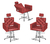 Kit Salão de Beleza Evidence Luxo 2 Cadeiras Fixas + 1 Reclinável Base Estrela - loja online