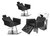 Kit Salão de Beleza 2 Cadeiras Reclináveis Quadrada + 1 Lavatório C/Apoio Base Inox Evidence Luxo - loja online