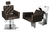 Kit Salão de Beleza 1 Cadeira Reclinável Quadrada + 1 Lavatório Base Inox Evidence Luxo - loja online