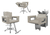 Kit Salão de Beleza 1 Cadeira Fixa + 1 Reclinável Estrela + 1 Lavatório Base Inox Moderna Inox - comprar online