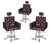 Kit Salão de Beleza Evidence Luxo 3 Cadeiras Fixas Base Estrela na internet