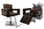 Kit Salão de Beleza 1 Cadeira Reclinável Quadrada + 1 Lavatório C/Ap Base Inox Moderna Inox - Gil Cadeiras 