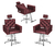 Kit Salão de Beleza Evidence Luxo 2 Cadeiras Fixas + 1 Reclinável Base Estrela na internet