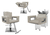 Kit Salão de Beleza 1 Cadeira Fixa + 1 Reclinável Quadrada + 1 Lavatório Moderna Inox na internet