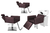 Kit Salão de Beleza 2 Cadeiras Reclináveis Quadrada + 1 Lavatório C/Apoio Evidence Liso - loja online