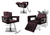 Kit Salão de Beleza 1 Cadeira Fixa + 1 Reclinável Quadrada + 1 Lavatório C/Ap Moderna Inox - loja online