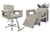 Kit Salão de Beleza 1 Cadeira Reclinável Estrela + 1 Lavatório C/Ap Base Inox Moderna Inox