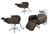 Kit Salão de Beleza 2 Cadeiras Reclináveis Estrela + 1 Lavatório C/Apoio Base Inox Destak - Gil Cadeiras 