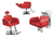 Kit Salão de Beleza 1 Cadeira Fixa + 1 Reclinável Quadrada + 1 Lavatório Base Inox Destak - loja online