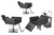 Kit Salão de Beleza 2 Cadeiras Reclináveis Quadrada + 1 Lavatório C/Apoio Base Inox Evidence Liso - loja online