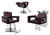 Imagem do Kit Salão de Beleza 1 Cadeira Fixa + 1 Reclinável Quadrada + 1 Lavatório Moderna Inox