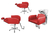 Kit Salão de Beleza 2 Cadeiras Reclináveis Estrela + 1 Lavatório Base Inox Destak na internet