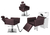 Kit Salão de Beleza 1 Cadeira Fixa + 1 Reclinável Quadrada + 1 Lavatório C/Ap Evidence Liso - loja online