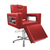 Cadeira de Cabeleireiro Moderna Inox Reclinável Com Apoio Base Estrela - comprar online