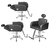 Kit Salão de Beleza Destak 2 Cadeiras Reclináveis + 1 Fixa Base Estrela - loja online