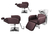 Kit Salão de Beleza 2 Cadeiras Reclináveis Quadrada + 1 Lavatório C/Apoio Base Inox Destak - loja online