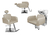 Kit Salão de Beleza 1 Cadeira Fixa + 1 Reclinável Quadrada + 1 Lavatório Base Inox Destak - comprar online