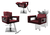 Kit Salão de Beleza 1 Cadeira Fixa + 1 Reclinável Quadrada + 1 Lavatório Moderna Inox - loja online