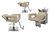 Kit Salão de Beleza 2 Cadeiras Reclináveis Quadrada + 1 Lavatório Base Inox Moderna Inox - comprar online