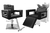 Kit Salão de Beleza 1 Cadeira Reclinável Quadrada + 1 Lavatório C/Apoio Moderna Inox