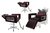 Kit Salão de Beleza 2 Cadeiras Reclináveis Estrela + 1 Lavatório C/Apoio Moderna Inox - loja online