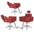 Kit Salão de Beleza Evidence Lisa 2 Cadeiras Reclináveis + 1 Fixa Base Estrela - loja online