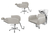 Kit Salão de Beleza 2 Cadeiras Reclináveis Estrela + 1 Lavatório Base Inox Destak - Gil Cadeiras 