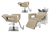 Kit Salão de Beleza 2 Cadeiras Reclináveis Quadrada + 1 Lavatório C/Apoio Moderna Inox - Gil Cadeiras 