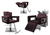 Kit Salão de Beleza 1 Cadeira Fixa + 1 Reclinável Quadrada + 1 Lavatório C/Ap Base Inox Moderna Inox - loja online