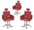 Kit Salão de Beleza Evidence Luxo 3 Cadeiras Fixas Base Estrela - loja online