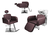 Kit Salão de Beleza 1 Cadeira Fixa + 1 Reclinável Quadrada + 1 Lavatório C/Ap Base Inox Destak