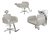 Kit Salão de Beleza 1 Cadeira Fixa + 1 Reclinável Estrela + 1 Lavatório Base Inox Destak na internet