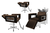 Imagem do Kit Salão de Beleza 2 Cadeiras Reclináveis Estrela + 1 Lavatório C/Apoio Moderna Inox