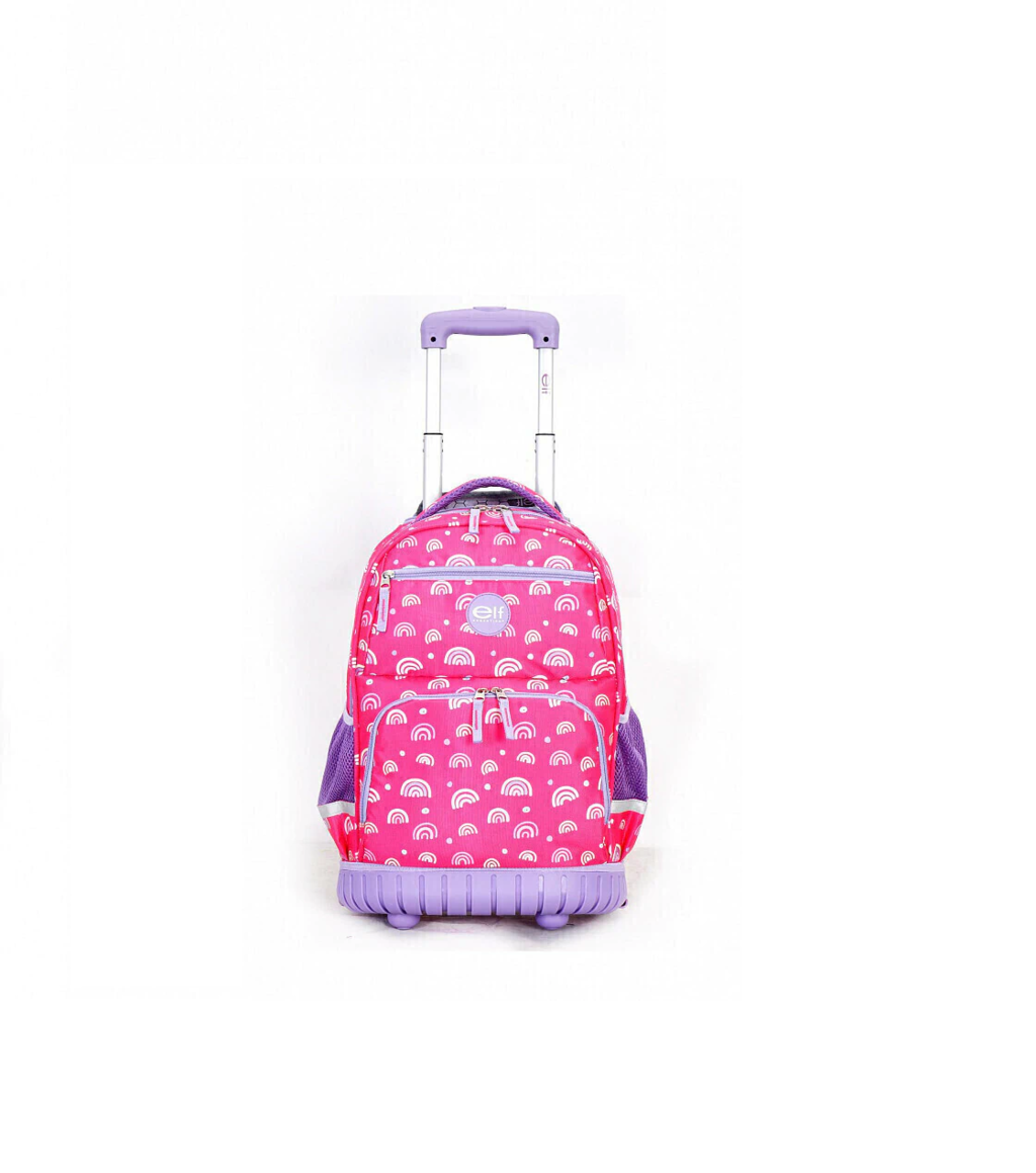 MOCHILA CARRO ELF ESCOLAR 1 DIVISION 6433A ROSA ARCOIRIS