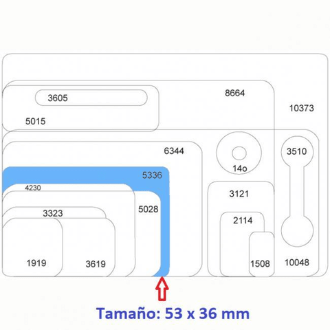 ETIQUETA BLANCA ORI-TEC ( 3031 ) B5336 PACK X30