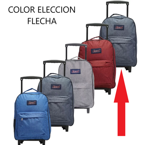 MOCHILA ESCOLAR 18 PULGADAS KIBURI LISAS COLOR ELECCION