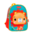 MOCHILA ESPALDA 12 PULGADAS WABRO 42303 FISHER-PRICE - CELESTE/ ROJO LEON