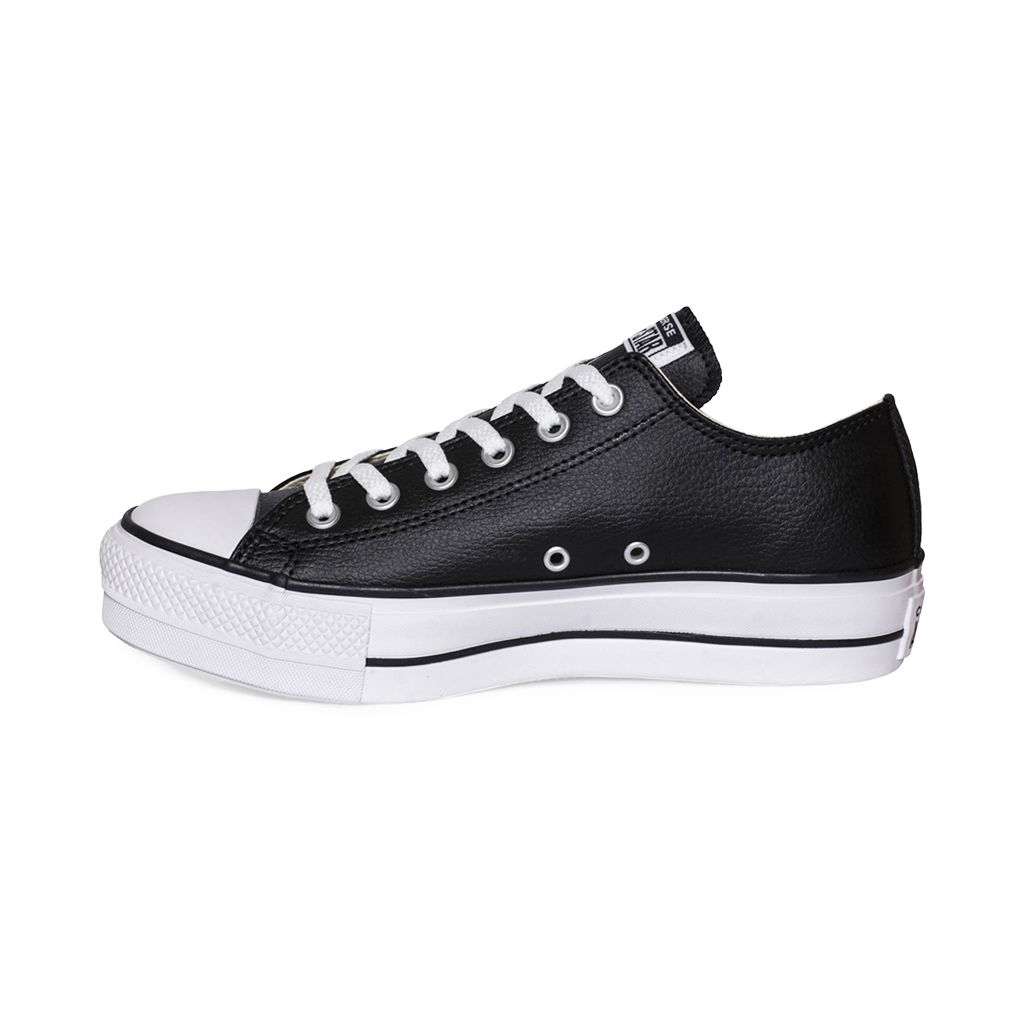 ZAPATILLAS CONVERSE ALL STAR PLATAFORMA CUERO NEGRA C166696C