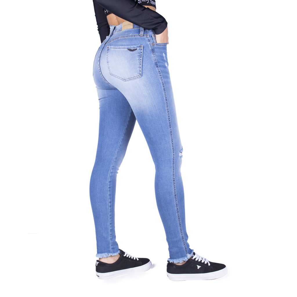 Jeans con cierre en el tobillo mujer hotsell