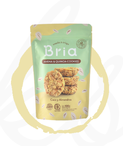 Snack Avena y Quinoa Cookies - Coco y Almendras BRIA