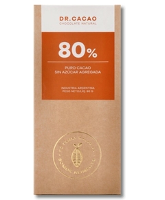 Dr cacao 80% sin azucar agregada - comprar online
