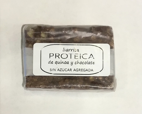 Barrita proteica de quinoa y chocolate sin azucar 30g Carmela Tomasa