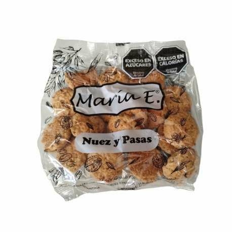 Galletitas Sin Azúcar con Nuez y Pasas sabor Vainilla 215g Maria E.