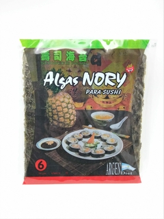 Algas Nory para sushi Sin Tacc (contiene 6 hojas) Argendiet